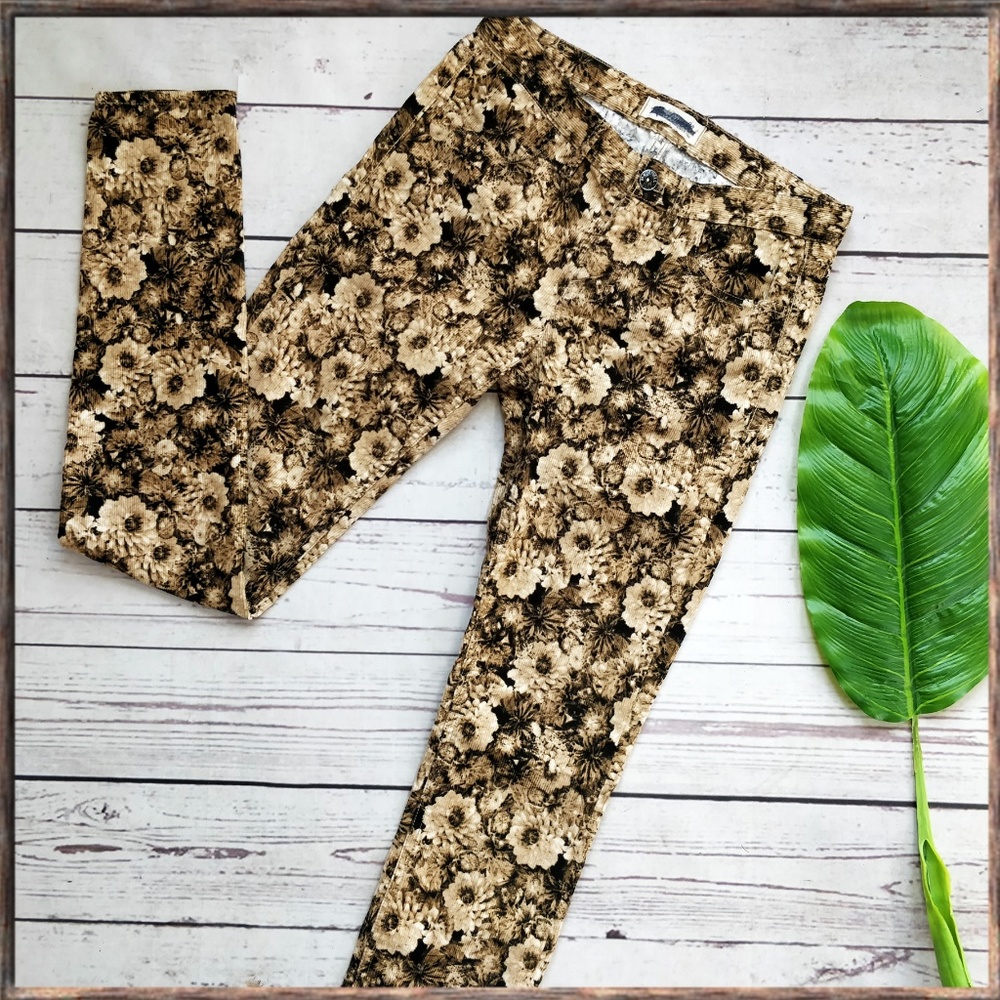 MADEWELL Skinny Skinny Cords Pants Flower Print 25